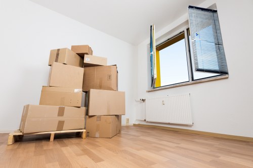 Professional movers handling a residential relocation in France