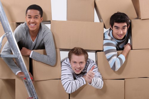 Local moving team handling access and parking challenges in France