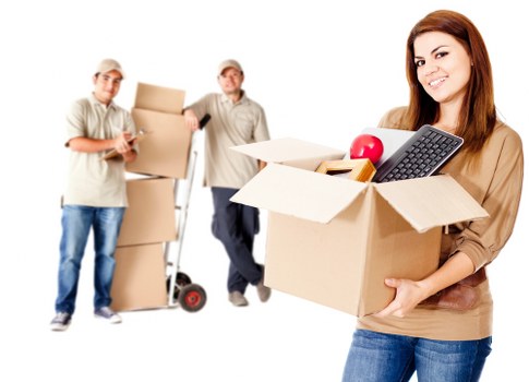 Final stage of a removals France move with boxes in a new property