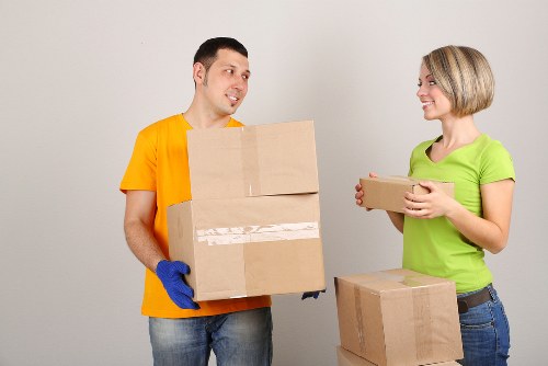 Office relocation items prepared for a commercial move